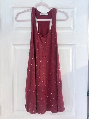 Fighting Eel marroon geo print dress sz S